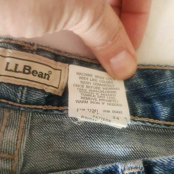 L.L Bean Jeans Womens Size 10 Regular Blue Denim Straight Pockets Mid Ri… - Picture 8 of 12